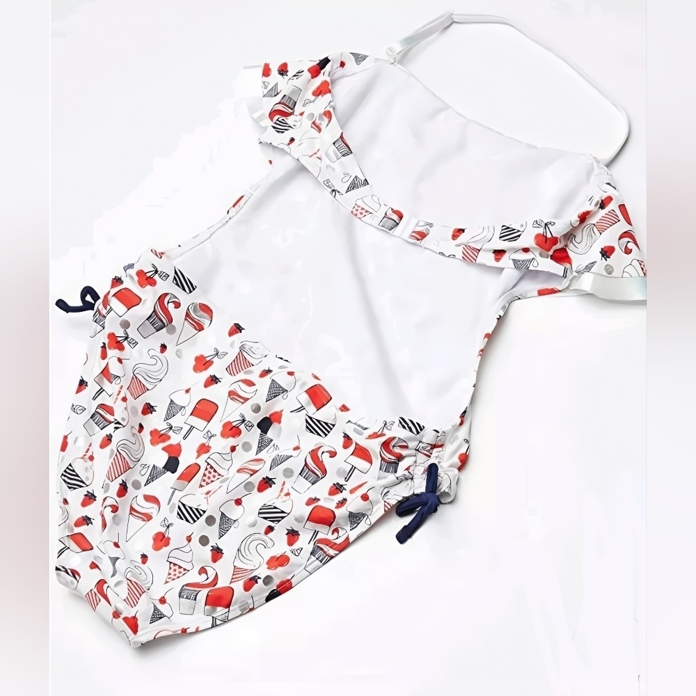 Tommy Bahama Girls Swimsuit 3T Red White - Picture 2 of 7